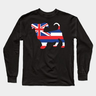 Chiweenie Dog Lover Hawaii Flag Long Sleeve T-Shirt